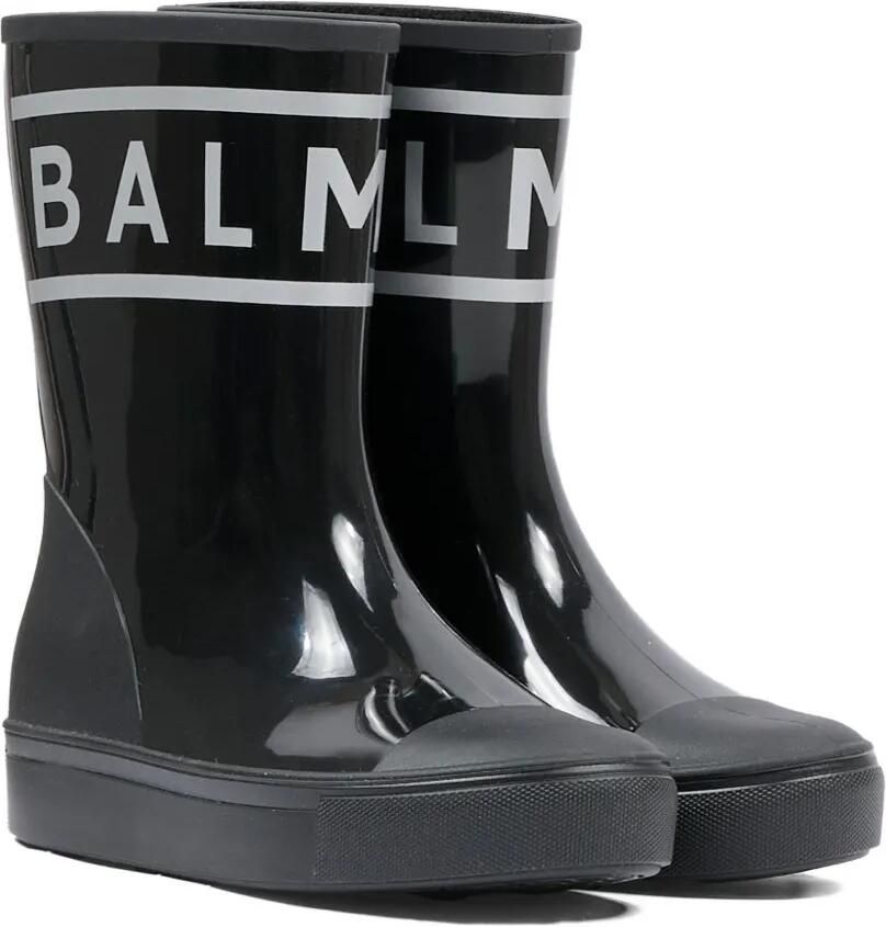 Balmain Kids Regenlaarzen met logopatroon Zwart