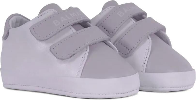 Balmain Kids Slofjes met bandje en logoprint Wit
