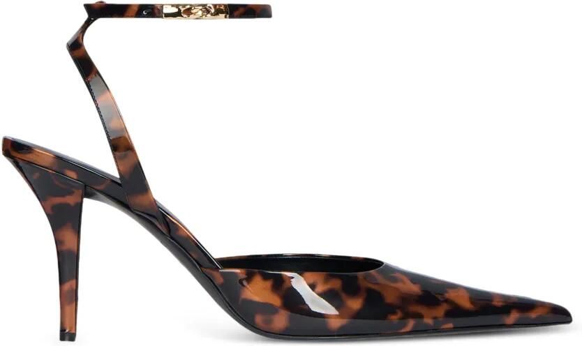Balmain Lakleren pumps met print Bruin