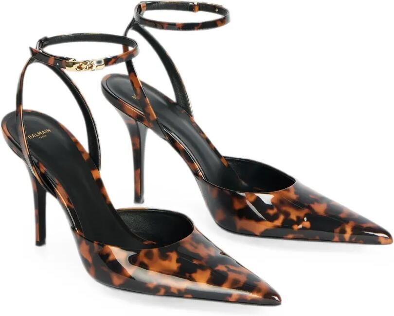 Balmain Lakleren pumps met print Bruin - Foto 5
