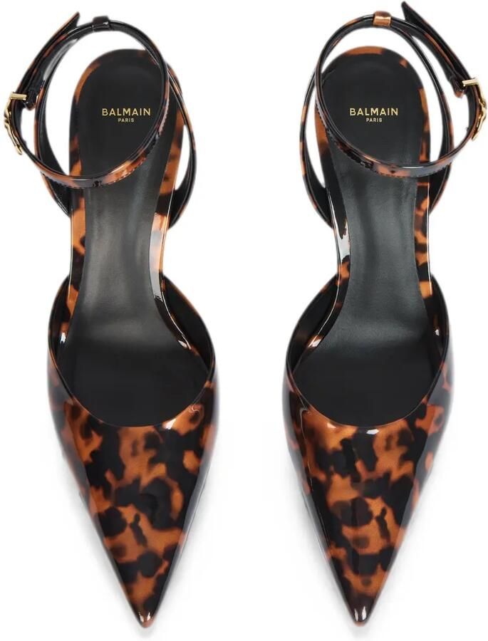 Balmain Lakleren pumps met print Bruin - Foto 3