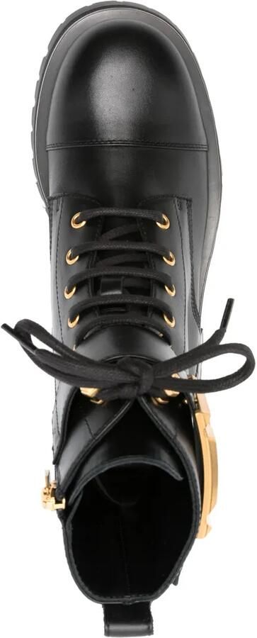 Balmain Leren enkellaarzen met gesp Zwart - Foto 4