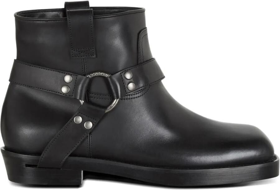 Balmain Leren enkellaarzen Zwart