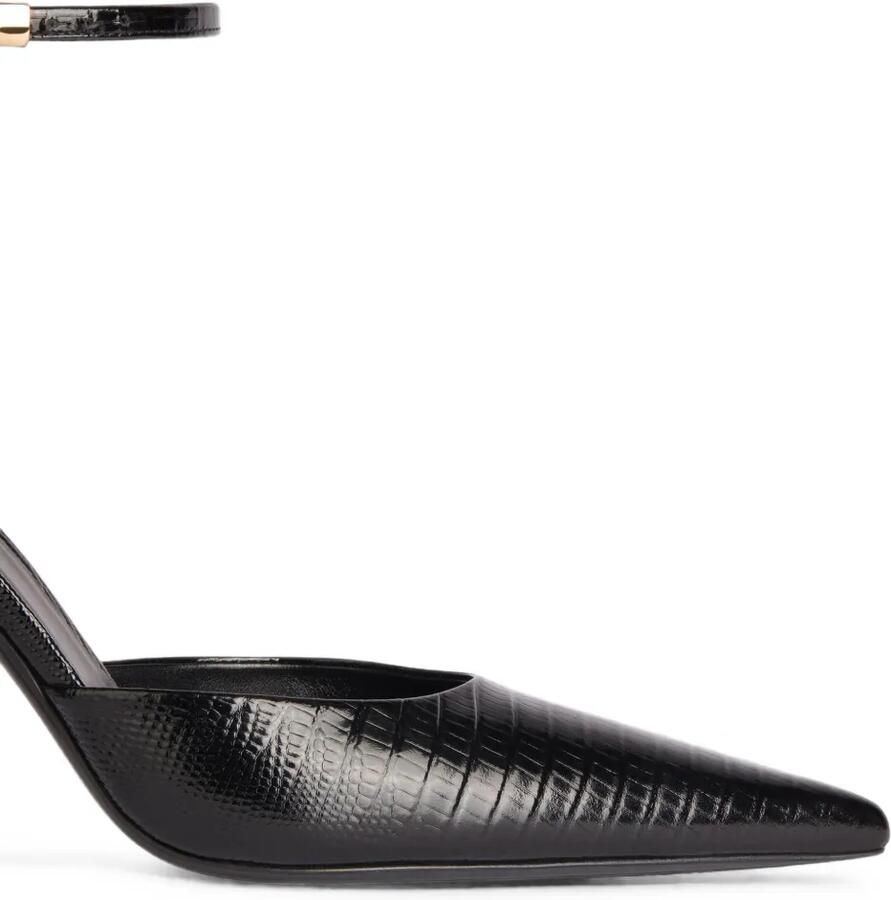 Balmain Leren pumps met bandjes en reliëf Zwart - Foto 2