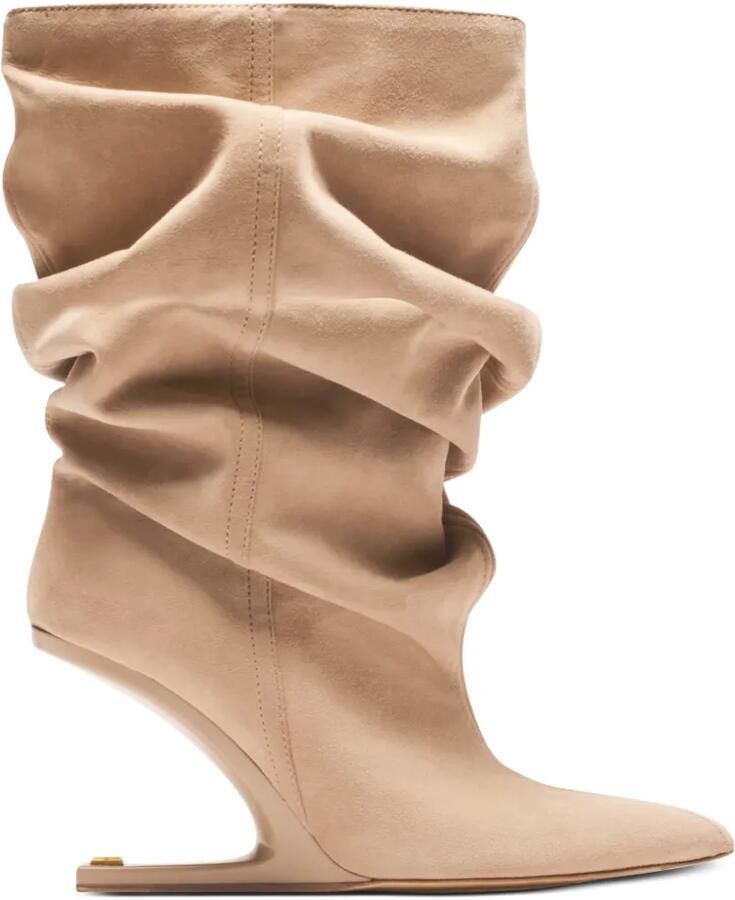 Balmain No Wedge enkellaarzen Beige
