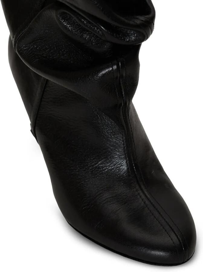 Balmain No Wedge leren enkellaarzen met textuur Zwart - Foto 5