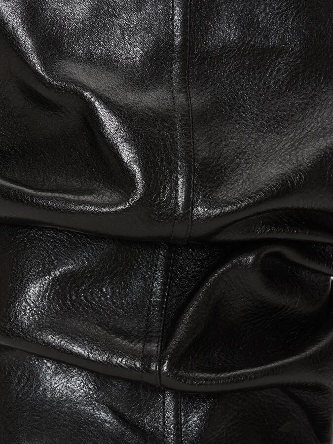 Balmain No Wedge leren enkellaarzen met textuur Zwart - Foto 4
