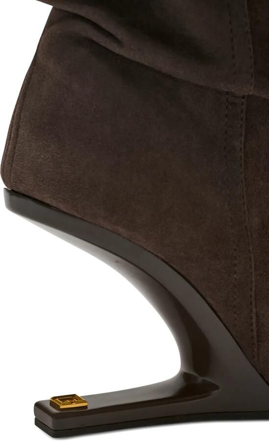 Balmain No Wedge suède enkellaarzen Bruin - Foto 5
