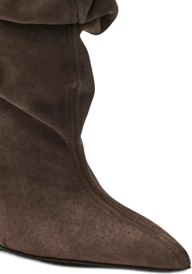 Balmain No Wedge suède enkellaarzen Bruin - Foto 3
