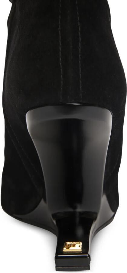 Balmain No Wedge suède leren enkellaarzen met kwastje Zwart - Foto 5