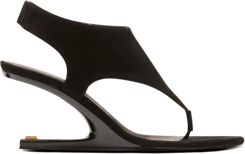 Balmain No Wedge suède sandalen Zwart