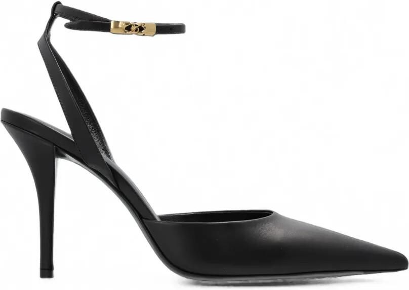 Balmain Pumps met enkelbandje en puntige neus Zwart