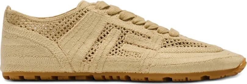 Balmain Racer 45 macramé sneakers Beige