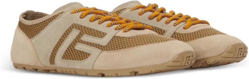 Balmain Racer 45 sneakers in mesh en suède leer Beige - Foto 4