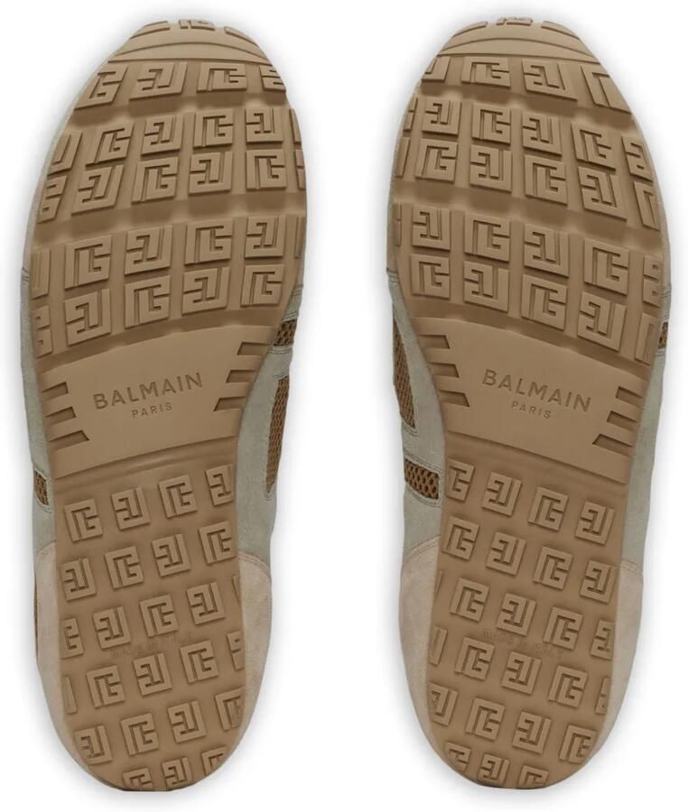 Balmain Racer 45 sneakers in mesh en suède leer Beige - Foto 2