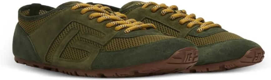 Balmain Racer 45 sneakers in mesh en suède leer Groen - Foto 5