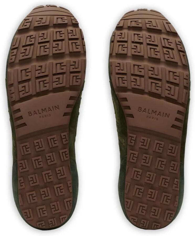 Balmain Racer 45 sneakers in mesh en suède leer Groen - Foto 2