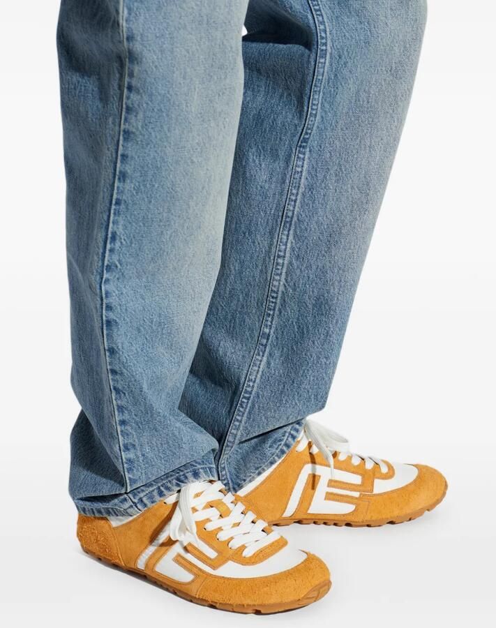 Balmain Racer 45 sneakers met suède vlak Geel - Foto 2