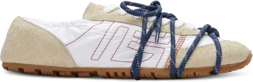 Balmain Racer 45 sneakers van nylon en suède Beige