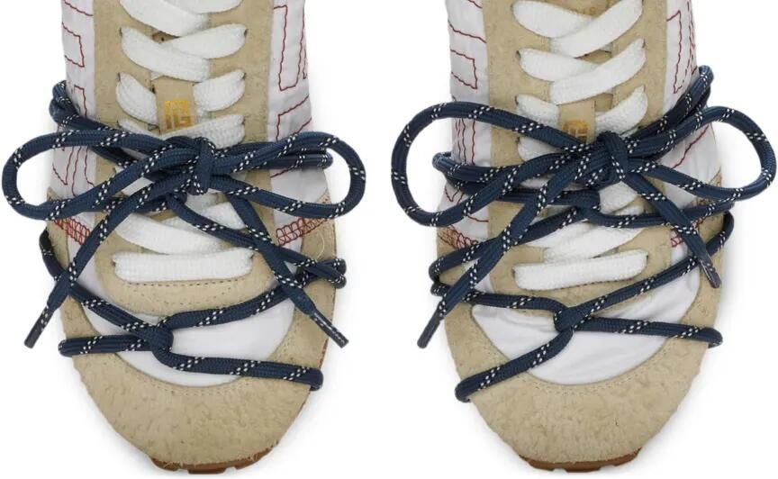 Balmain Racer 45 sneakers van nylon en suède Beige - Foto 3