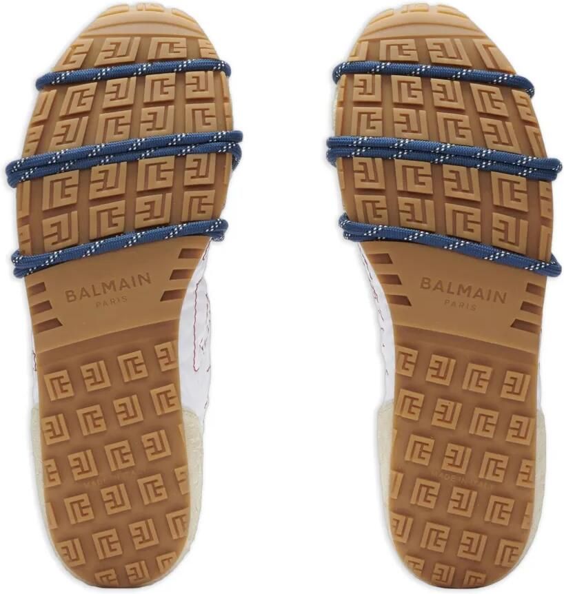 Balmain Racer 45 sneakers van nylon en suède Beige - Foto 2