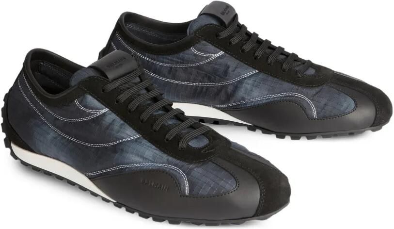 Balmain Racing low-top nylon en leren sneakers Blauw - Foto 5