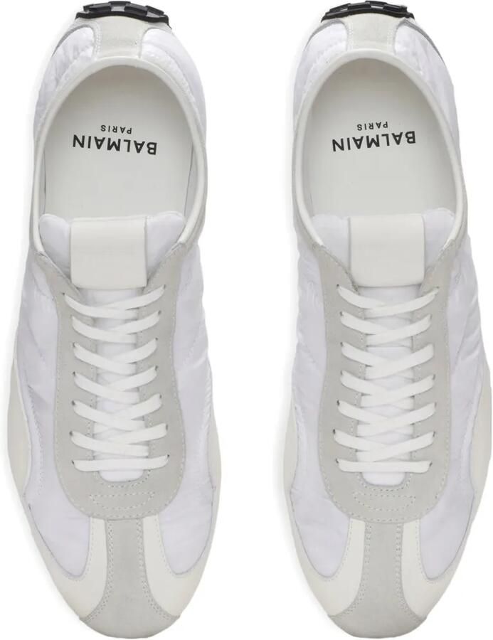 Balmain Racing low-top nylon en leren sneakers Wit - Foto 2