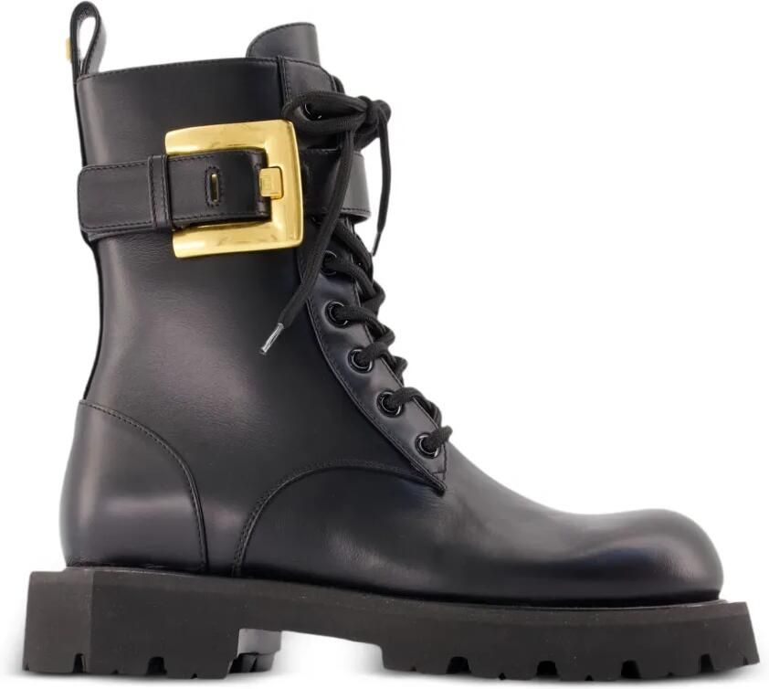 Balmain Ranger Anthem enkellaarzen met gespbandje Zwart