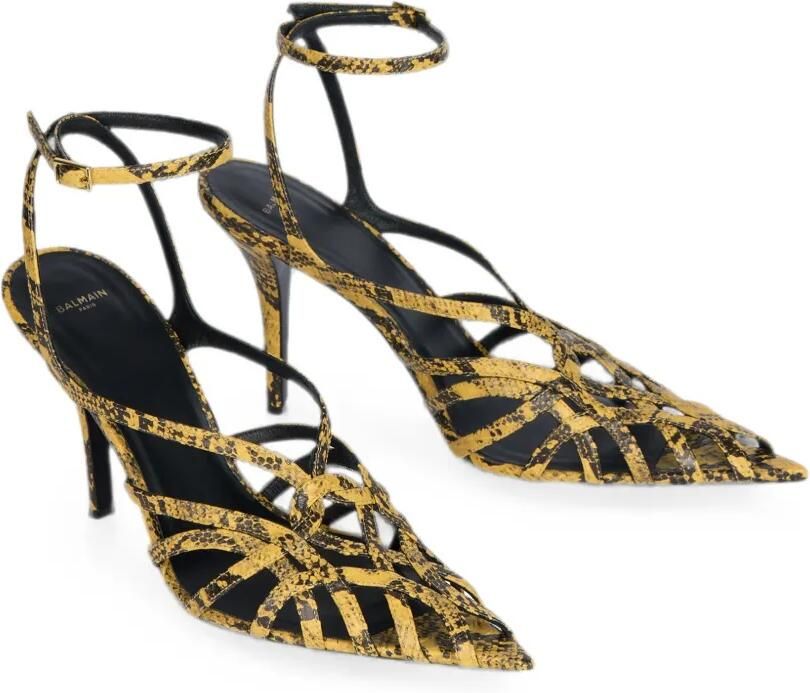 Balmain Sandalen met python-effect Geel - Foto 2