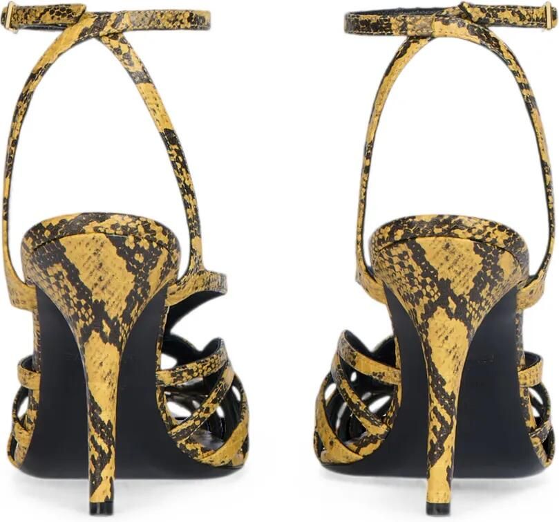 Balmain Sandalen met python-effect Geel - Foto 3