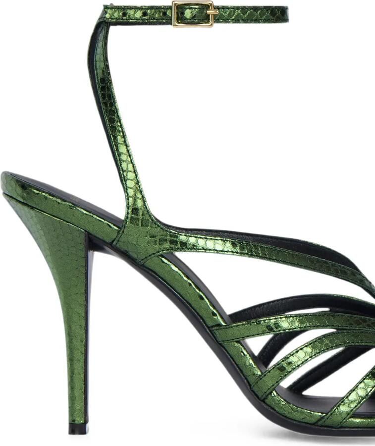 Balmain Sandalen met python-effect Groen - Foto 2