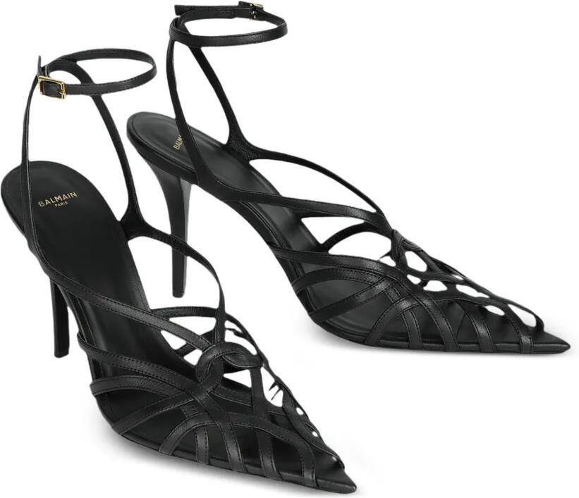 Balmain Sandalen van glad leer Zwart - Foto 2