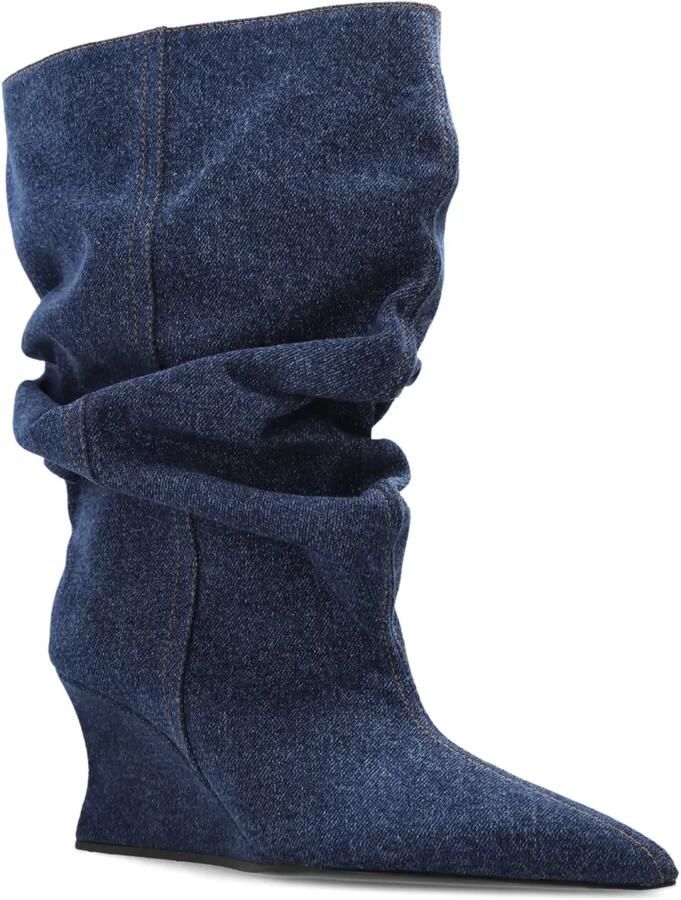 Balmain Slouchy enkellaarzen met sleehak Blauw - Foto 2