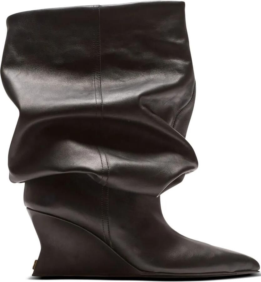Balmain Slouchy enkellaarzen met sleehak Zwart