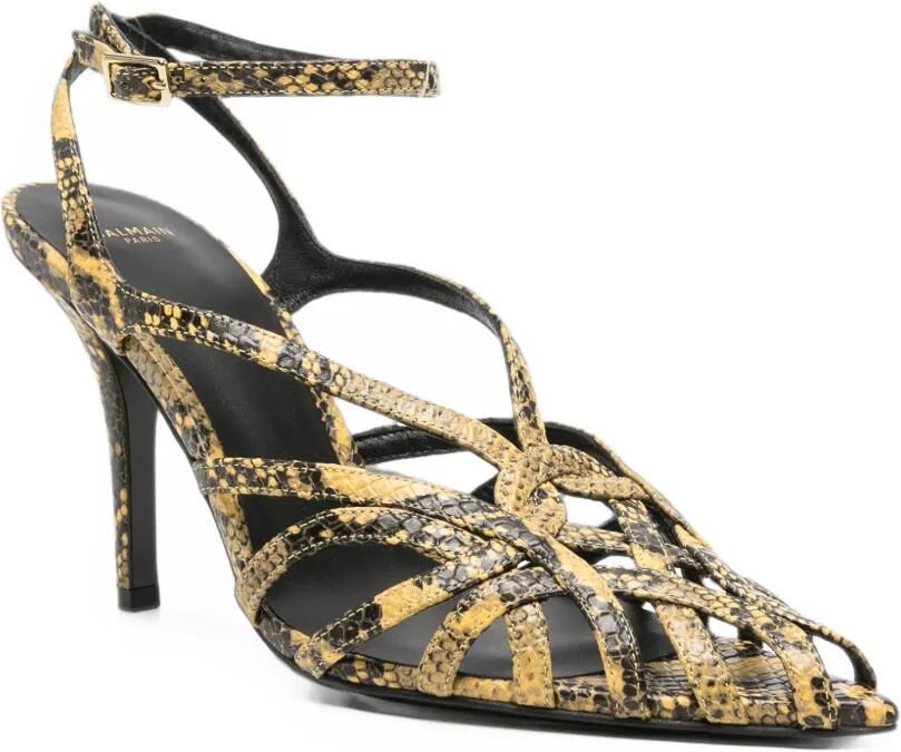 Balmain Gekooide sandalen Geel