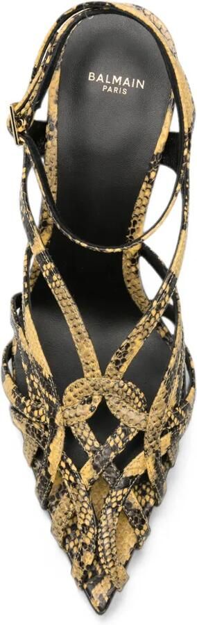 Balmain Gekooide sandalen Geel - Foto 2