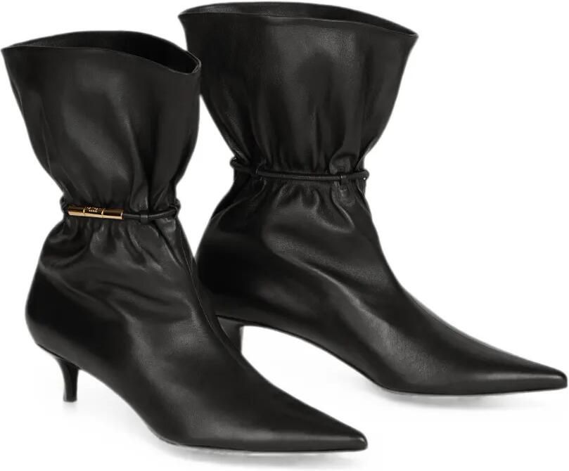 Balmain Sphynx gladde leren enkellaarzen Zwart - Foto 5