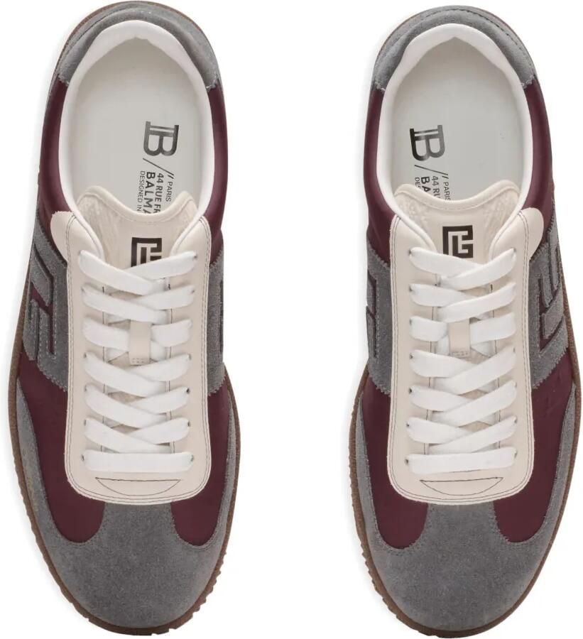 Balmain Suède sneakers met logo Grijs - Foto 2