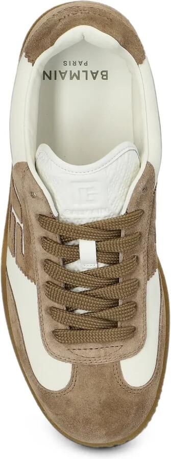 Balmain Swan panelled leather sneakers Wit - Foto 5