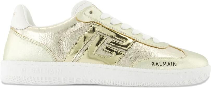 Balmain Swan sneakers met ronde neus Goud