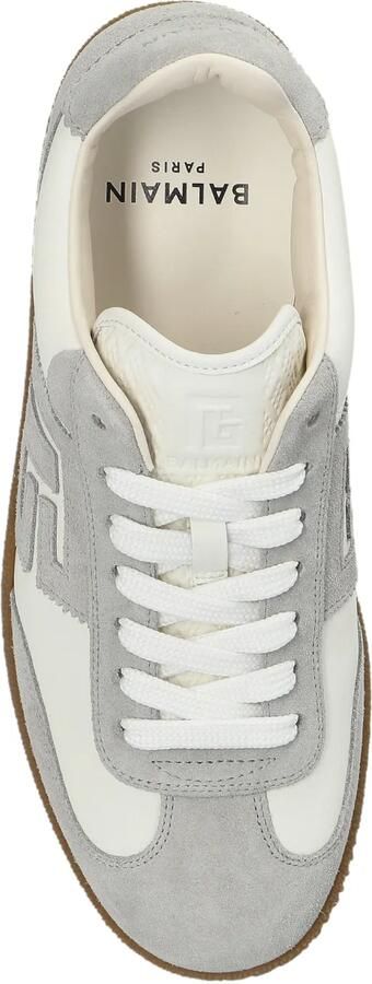 Balmain Swan sneakers van glad leer en suède Wit - Foto 5