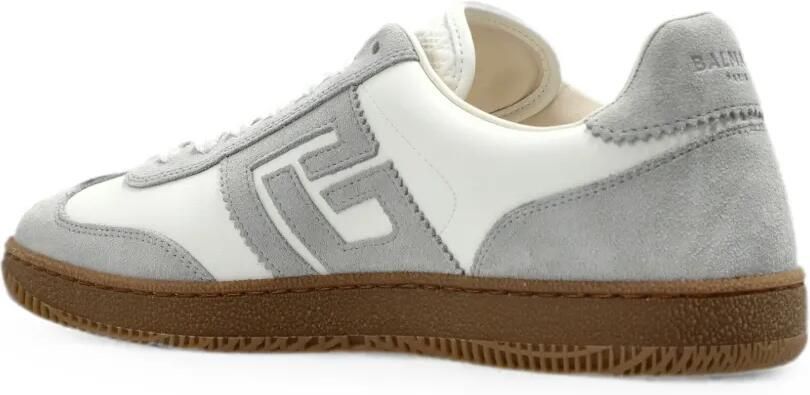 Balmain Swan sneakers van glad leer en suède Wit - Foto 3