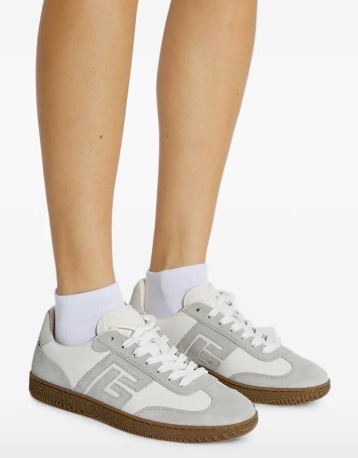 Balmain Swan sneakers van glad leer en suède Wit - Foto 2