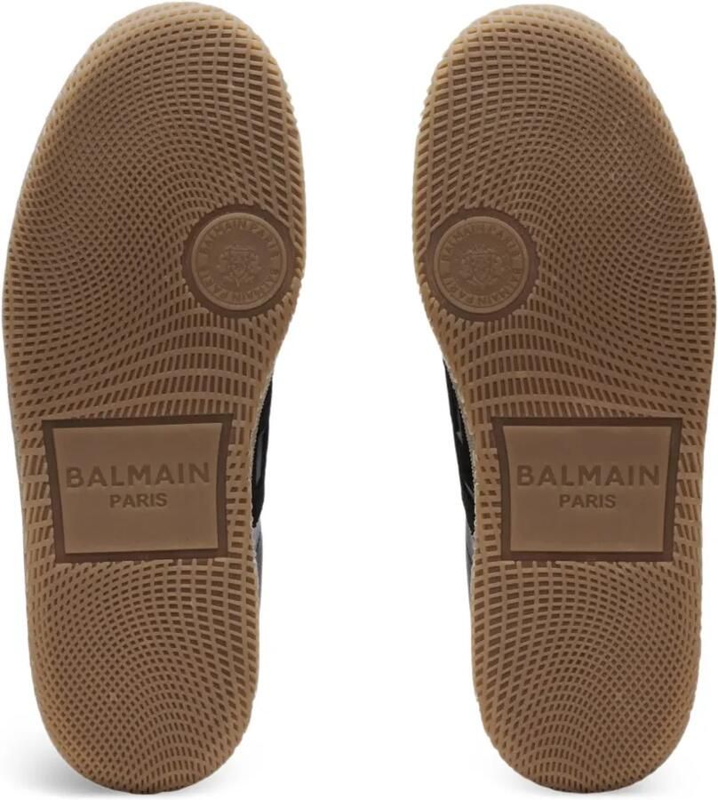 Balmain Swan sneakers van glad leer en suède Zwart - Foto 2