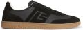 Balmain Swan suède en gladde leren sneakers Zwart - Zwart