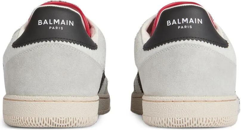 Balmain Swan suède en gladde sneakers Wit - Foto 5
