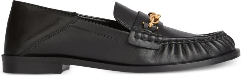 Balmain Sync gladde leren loafers Zwart