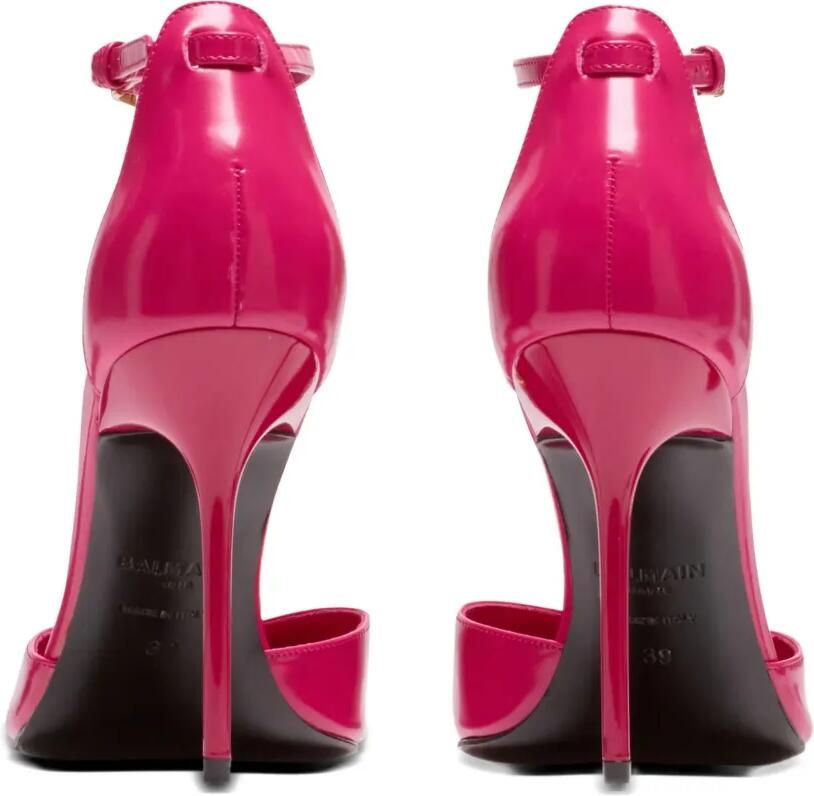 Balmain Sync glanzende pumps met puntige neus Roze - Foto 2