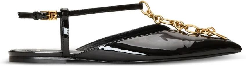 Balmain Sync ketting sandalen van lakleer Zwart