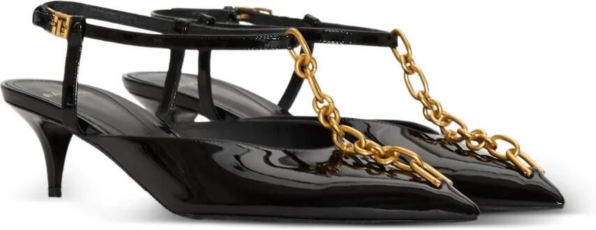 Balmain Sync lakleren slingback pumps met ketting Zwart - Foto 5